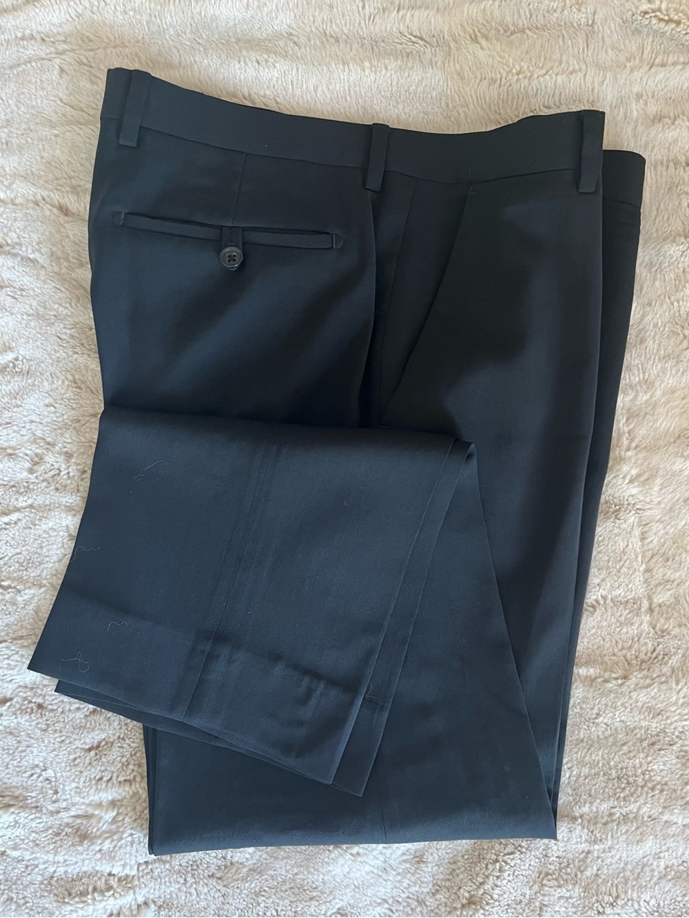 Banana Republic Black Tailored Slim Italian Woo Dress Pants Size 33x30